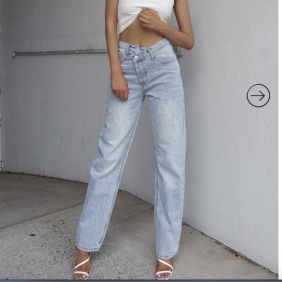 Princess Polly Denim - Princess polly holly asymmetrical jeans